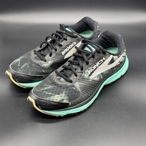 Brooks Launch 3 Running Shoes Black Camo Mint Green Athletic Sneakers Women 10.5